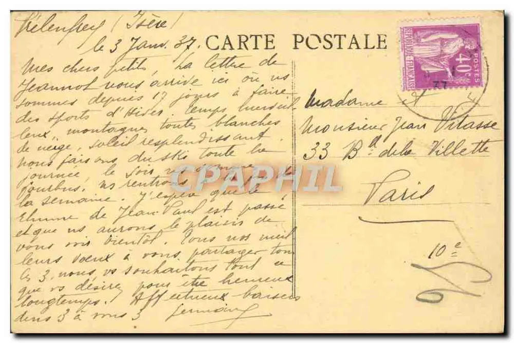 Prélenfrey-du-Gua — As 2 Irmãs — editor não identificado - Verso