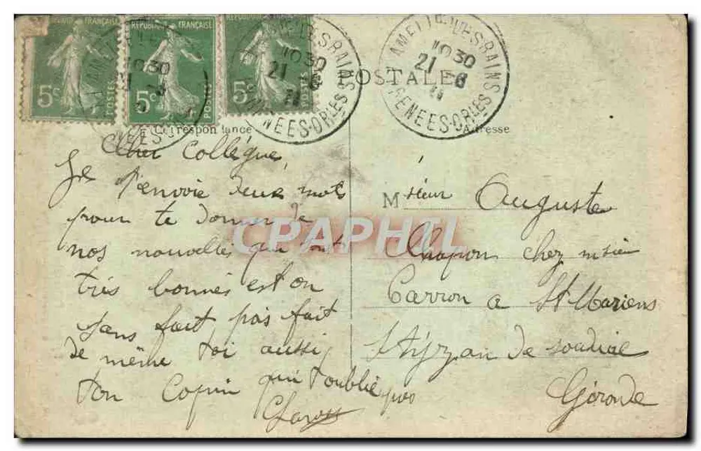 Pyrénées-Orientales — 263. AMÉLAE-les-BAINS — Die Brücke in den Schluchten des Mondony - Rückseite