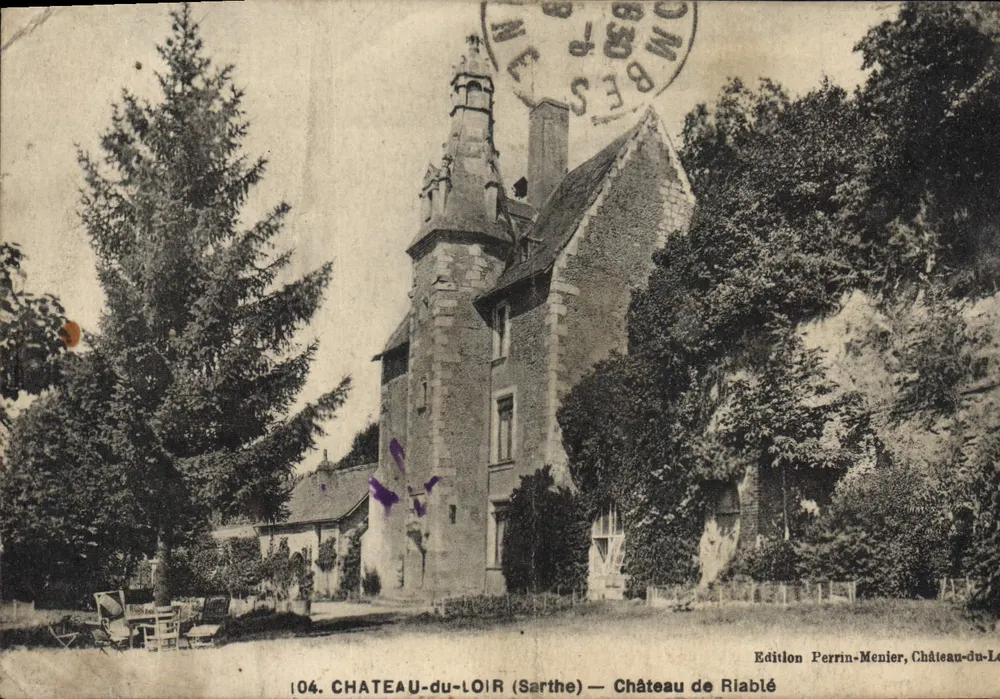 Castelo de Riablé — Castelo-du-Loir (Sarthe) — Edição Perrin-Menier - Frente