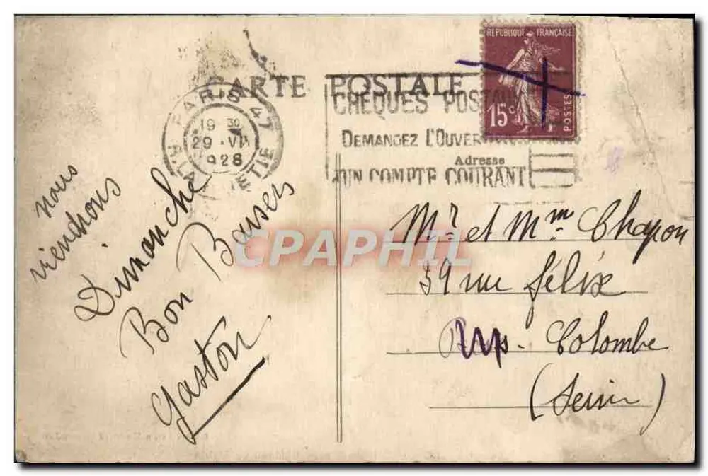 Castelo de Riablé — Castelo-du-Loir (Sarthe) — Edição Perrin-Menier - Verso