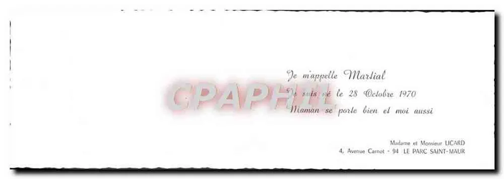 Schlafendes Kind in einem Wiege — Illustration — Verleger: La Garonne - Rückseite