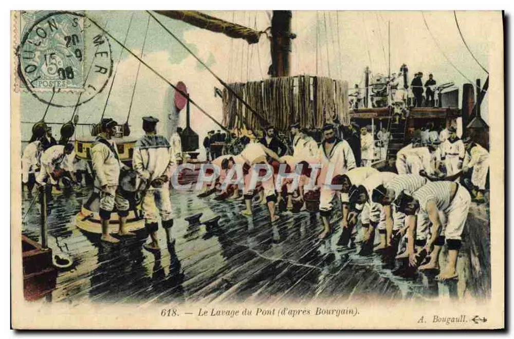 O Lavado do Pontão — (d'après Bourgain) — A. Bougaull. N° 618 - Frente