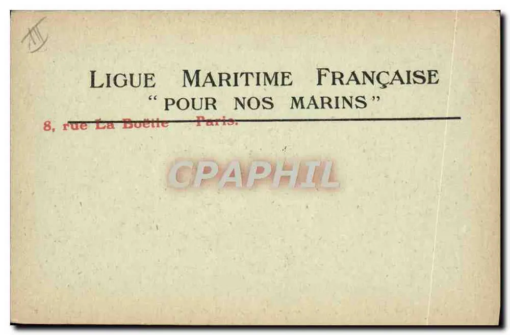 Wellenbruch am Bug eines Schlachtschiffes — LL. — Lévy Fils & Cie, Paris - Rückseite