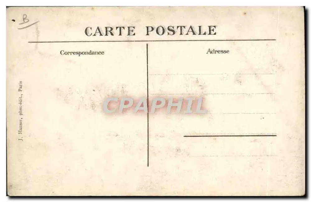 Einflügeliger Nieuport, geflogen von Weymann — Nr. 1501 — Verlag J. Hauser, Paris - Rückseite