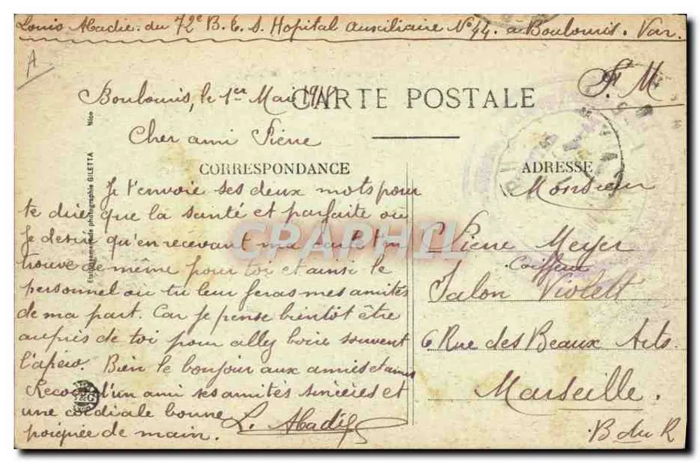 Saint-Raphaël — O Porto (Aviação) — Edição Ghetta, n° 1746 - Verso