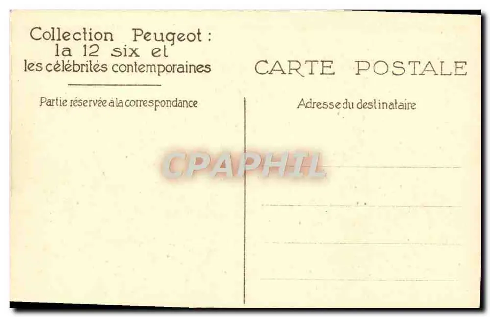 Suzy Vernon — diante de um carro de luxo — Manuel Frères - Verso