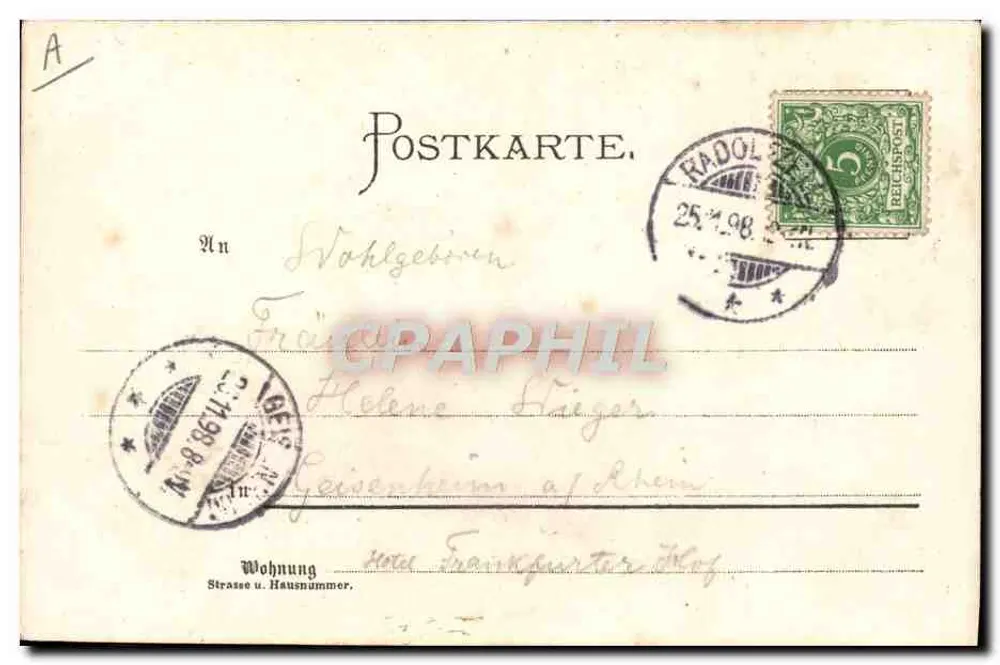 Hohentwiel, o castelo no monte — editor C.Biese, n° 178 - Verso