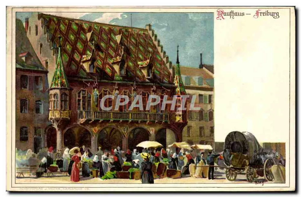 Raußhaus – Freiburg — A. Velten's Kunstler-Postkarte, n°37 - Frente