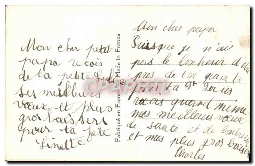 Flores violetas — carta de vœux — ABC 2632 - Verso