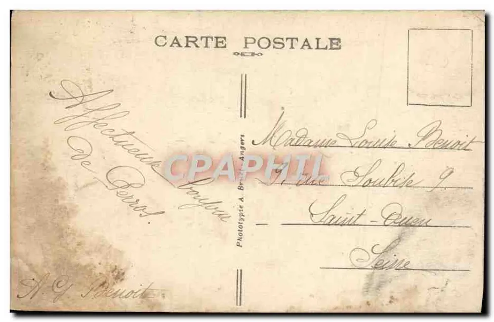 Plage de Trestraou — Vue générale — A. B. — Imprimé sur la carte - Rückseite