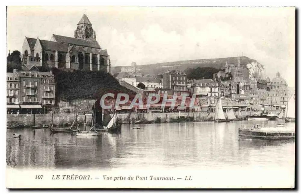 Le Tréport — Ansicht vom Drehbrücke — LL, Nr. 107 - Vorderseite