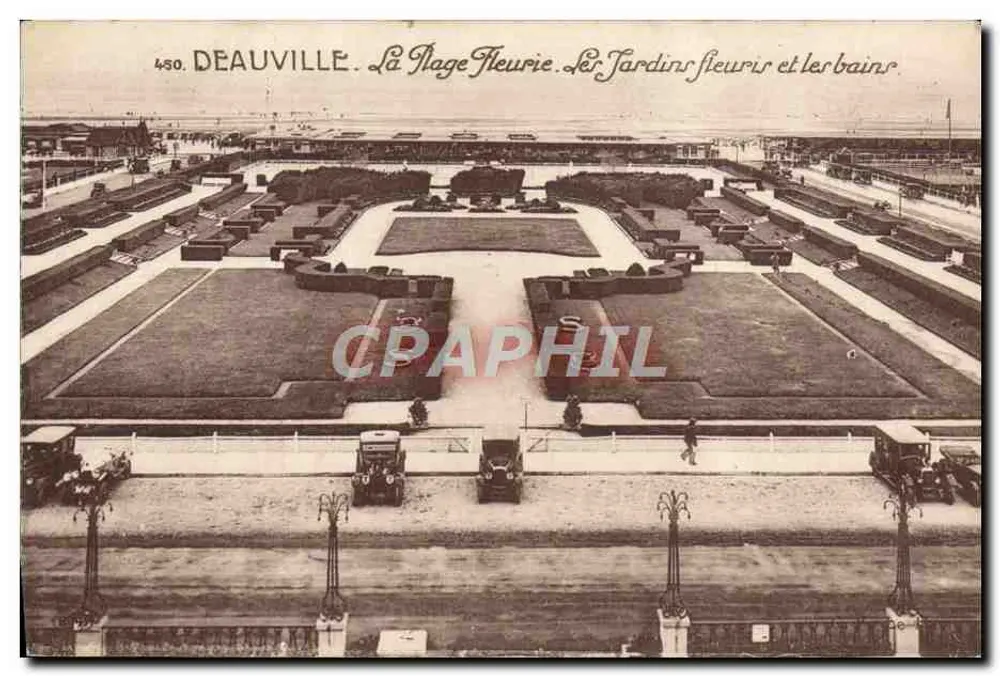 Deauville — Die blühende Strandpromenade, der blühende Garten und die Bäder — Nr. 450 - Vorderseite