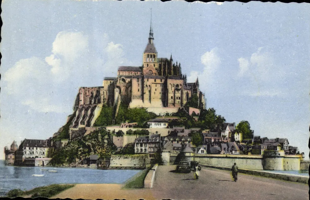 Mont Saint-Michel — Ansicht von der Digue — C° DES ARTS PHOTOGRAPHIQUES, PARIS-STRASBOURG, n° 52 - Vorderseite
