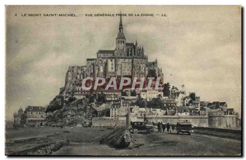 Mont Saint-Michel — Allgemeiner Blick von der Deiche — LL - Vorderseite