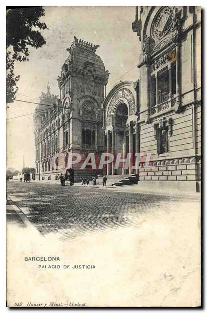 Barcelona — Palácio de Justiça — Hauser y Menet, Madrid, n° 628 - Frente