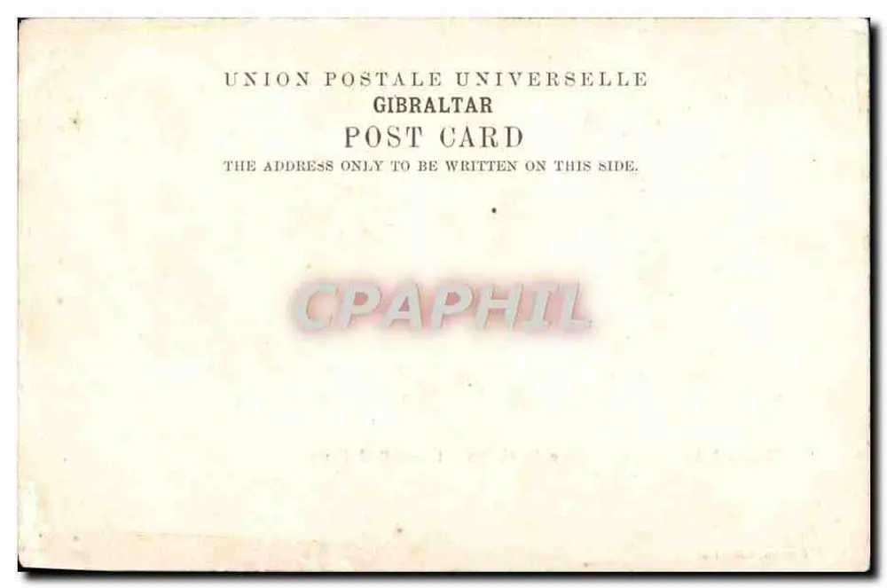 Gibraltar — La Roche gezien vanaf de arena van de stieren — V. B. Cumbo, Gibraltar - Achterkant