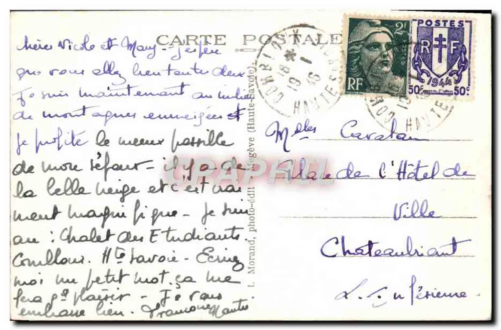 Der Combloux-Haarnadel und der Mont-Blanc — Haute-Savoie, Route de Sallanches-Megève — n° 565 - Rückseite