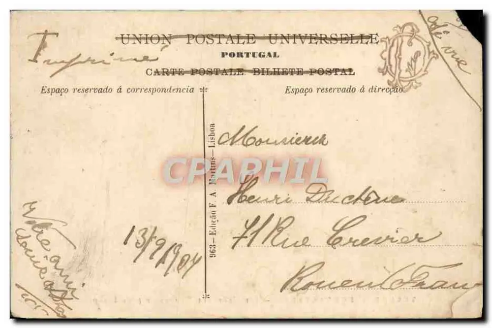 Portugiesische Touhadas — Campinos, Rinderhirten — Verlag nicht sichtbar - Rückseite