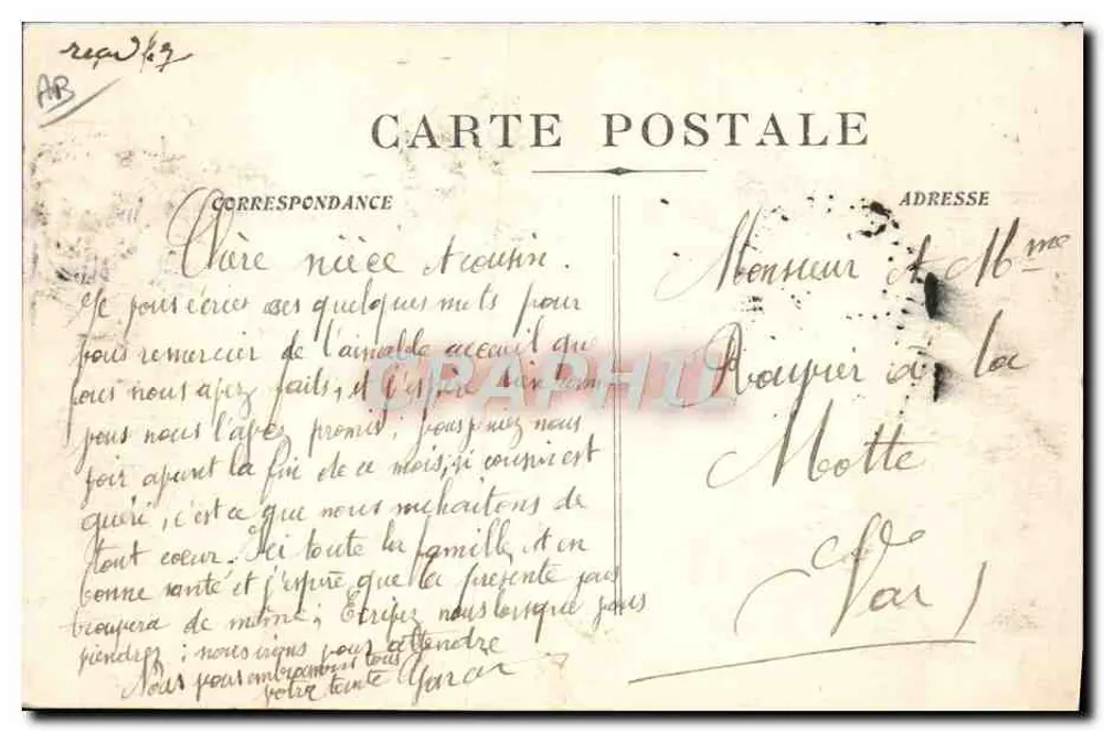 Catástrofe do « Liberté » — Toulon — Editado por Esper e Chiarelli - Verso
