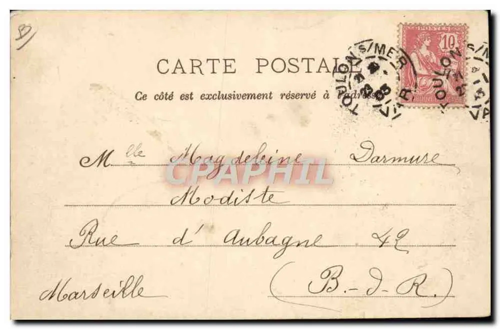 Fundição em Brest — Marinha Francesa — editor Gouinier, n°4086 - Verso
