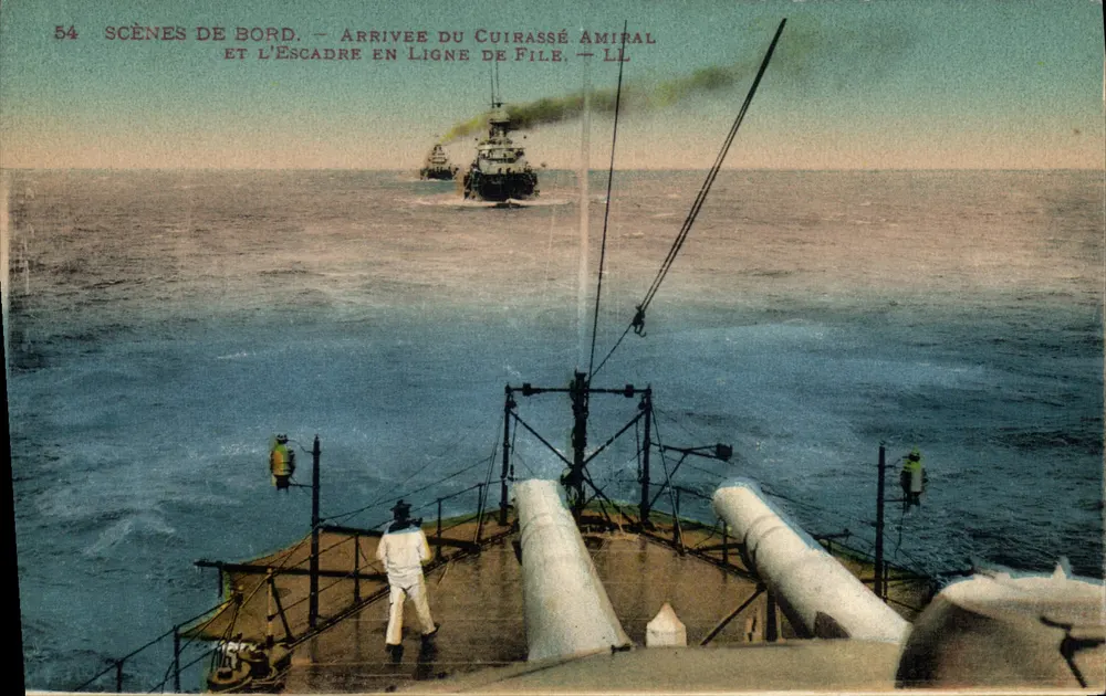 Ankunft des Schlachtschiffes Admiral und der Flotte in Linie — Szenen vom Deck — n°54 - Vorderseite
