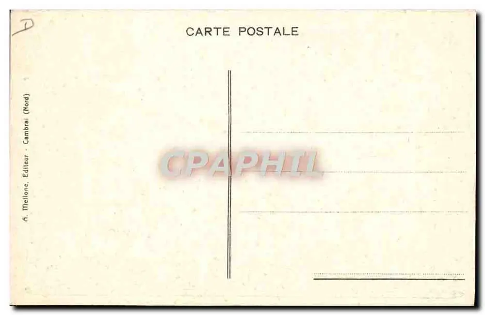 Voisin Biplane — Henry Fournier — A. Mellone, Cambrai (Nord) - Back