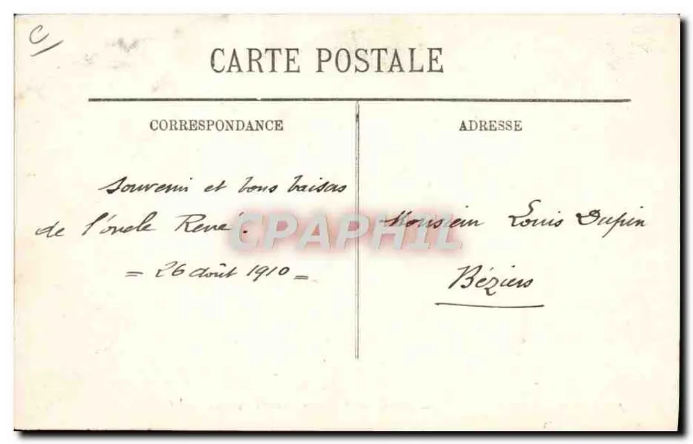 Ost-Rundfahrt 1910 — Aubrun auf Blériot-Monoplan (neu) — LL. - Rückseite
