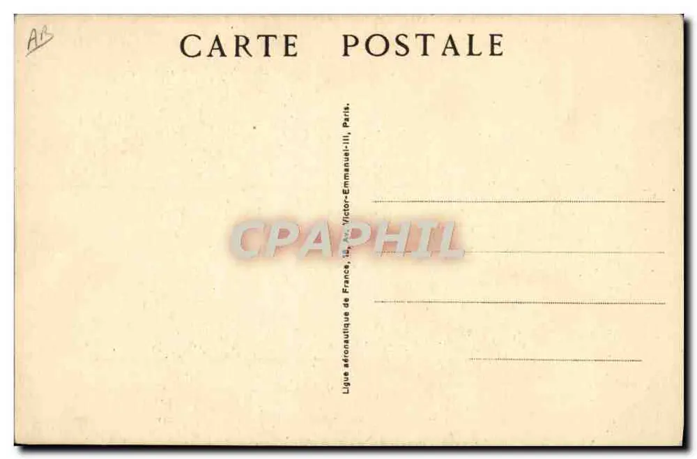 Burello, chefe piloto da C.I.D.N.A. — Ligue aéronautique de France, Paris - Verso