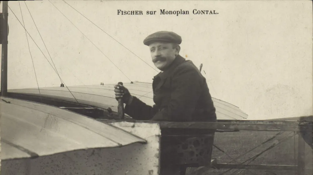 Fischer auf Monoplan Contal — Foto von LOCART (Camp de Châlons) - Vorderseite