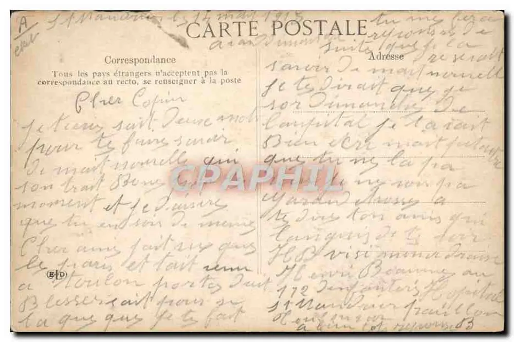 Lieutenant LUCCA sur Monoplan Deperdussin — avion en vol au-dessus d'un port avec flotte de navires — éditeur non visible - Rückseite