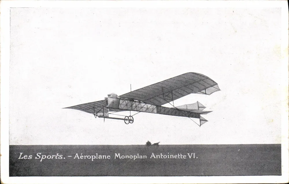 Monoplane Antoinette VI Flugzeug — Les Sports — Verleger Émile Bonzel - Vorderseite