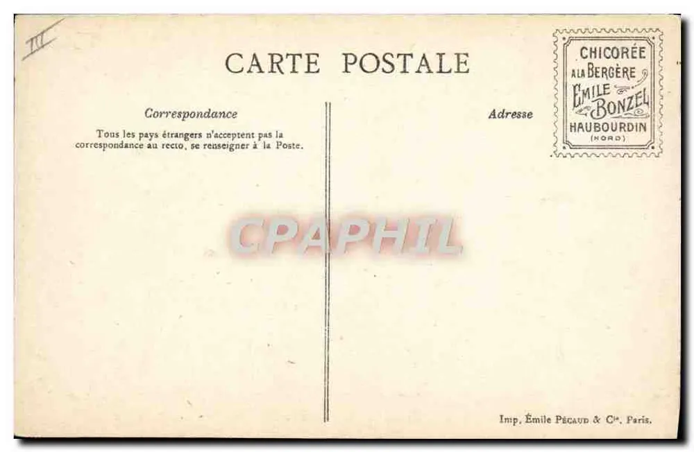 Monoplane Antoinette VI Flugzeug — Les Sports — Verleger Émile Bonzel - Rückseite