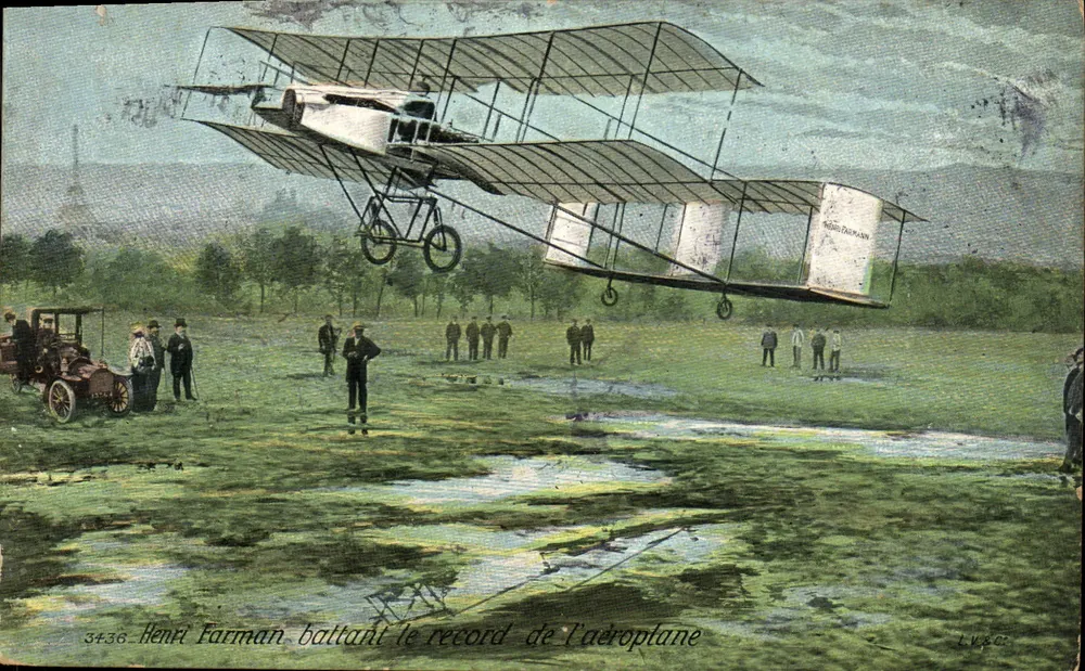 Henri Farman, der den Flugzeugrekord bricht — Verlag L. W. & C. n° 3438 - Vorderseite