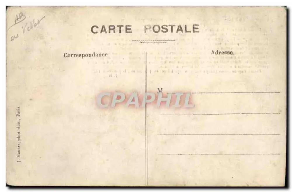 Biplan M. Farman, geflogen von Renaux — militärischer Zweiersitzer — J. Hauser, Paris - Rückseite