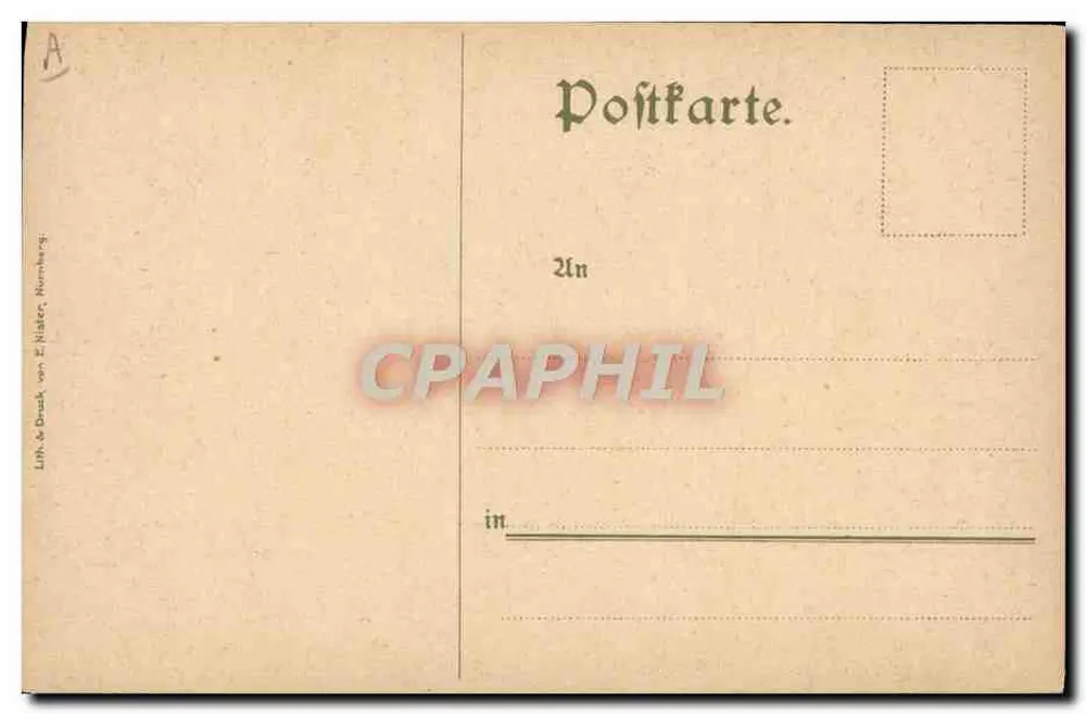 Para mulheres briguentas — caricatura humorística — Litografia e impressão de E. Häcker, Nuremberg - Verso