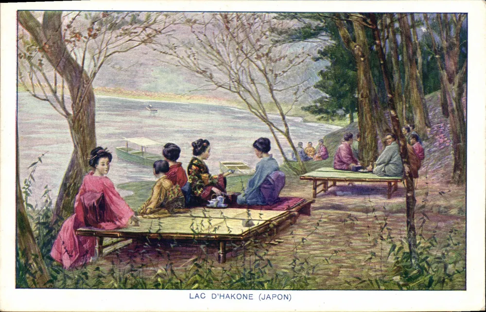 See Hakone (Japan) — Entspannende Szene am See — Union Universelle, Serie N - Vorderseite