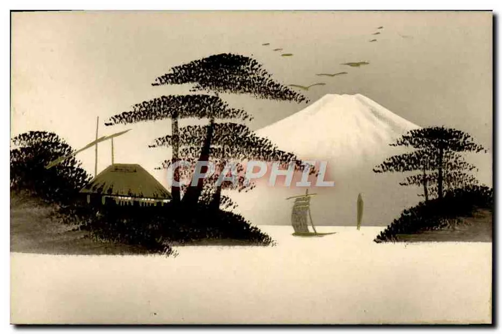 Monte Fuji — paisagem japonesa — editor não identificado - Frente