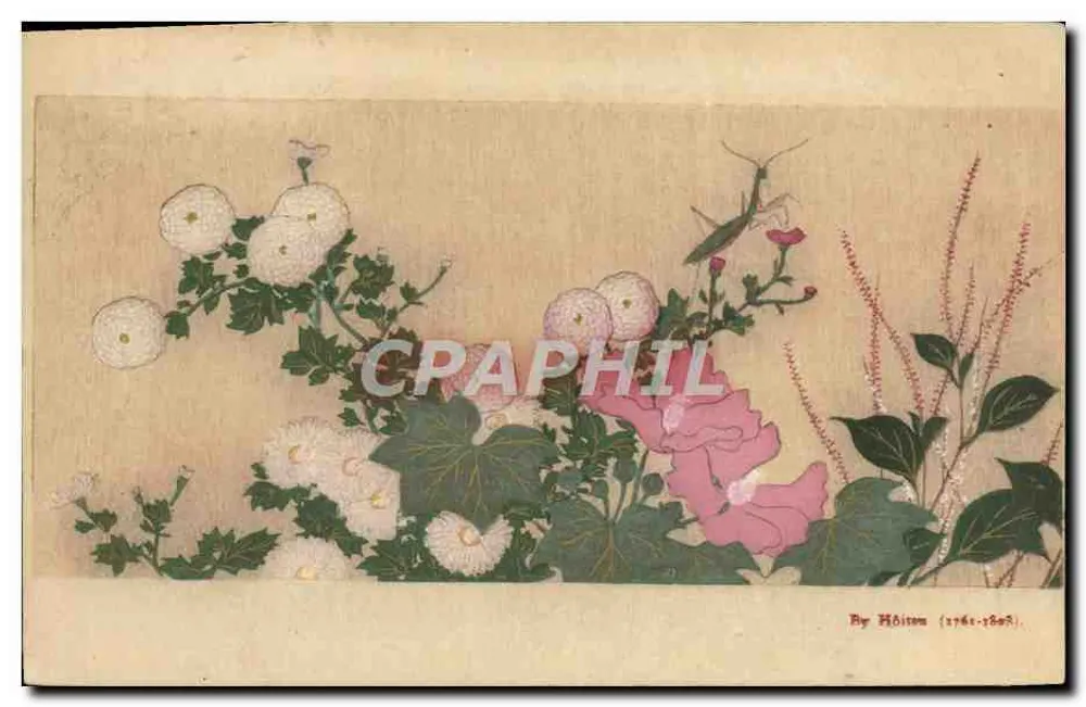Blüten und Insekt — Illustration — von Hâitem (1861-1907) - Vorderseite
