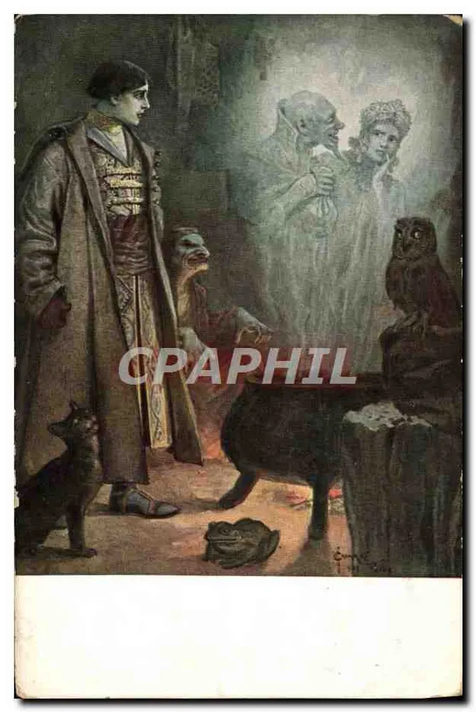 Cena de fantasmas e pássaros — Editor Richard, São Petersburgo, n° 581 - Frente