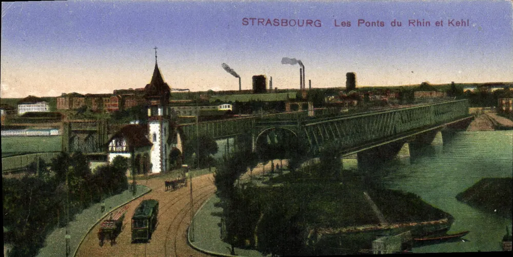 Straßburg — Die Rheinbrücken und Kehl — Verlag Marquès & A. St. n° 67 - Vorderseite