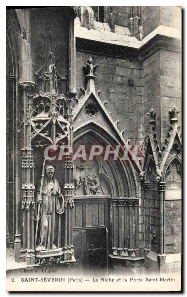 Kirche Saint-Séverin — Die Nische und die Tür Saint-Martin — n°2 - Vorderseite