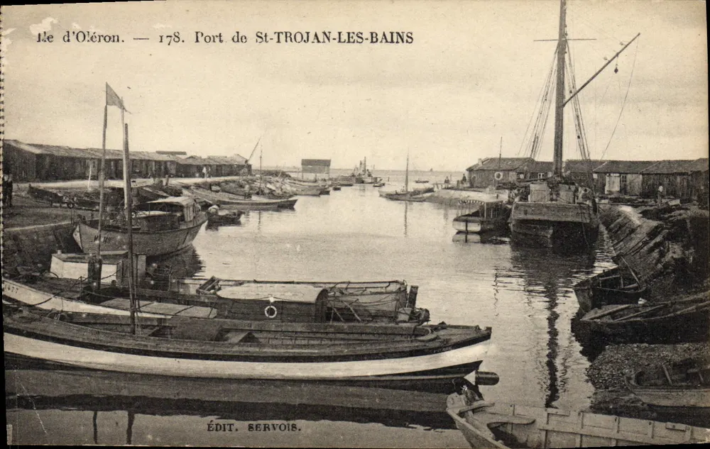 Hafen von St-Trojan-les-Bains — Île d'Oléron — Verlag Servois, Nr. 178 - Vorderseite