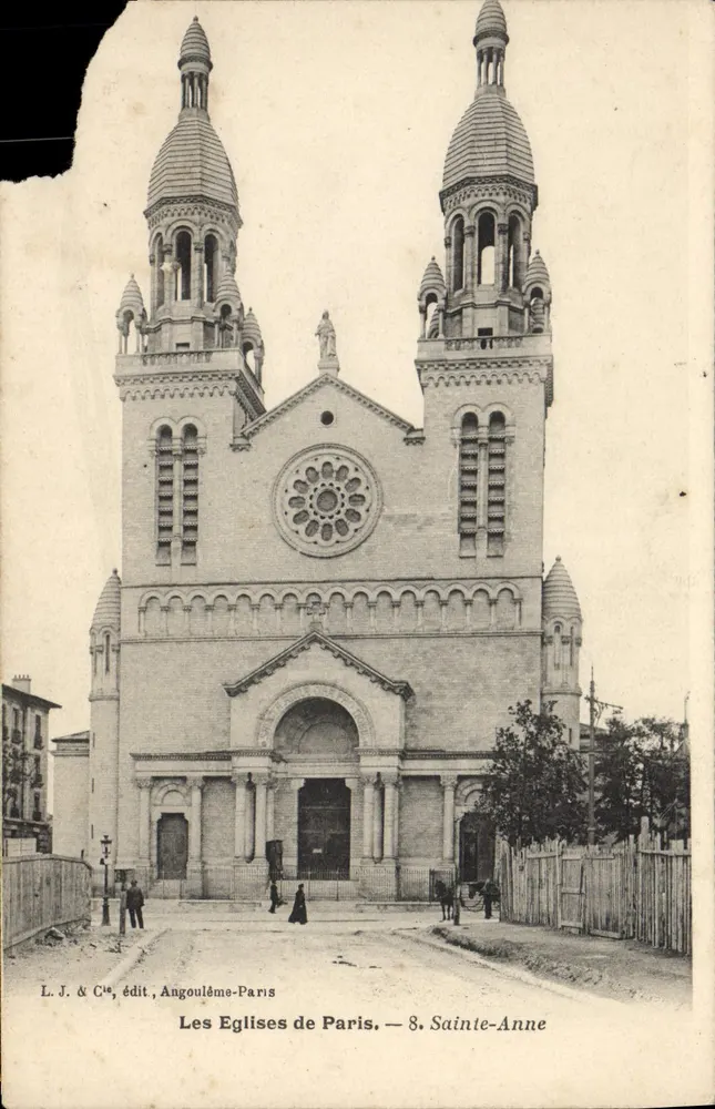 Igreja de Santa Ana de Paris — As Igrejas de Paris, n°8 — L.J. & Cie, editora, Angoulême-Paris - Frente