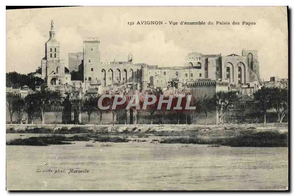 Avignon - Vista geral do Palácio dos Papas — Grande fot. Marseille, n° 152 - Frente