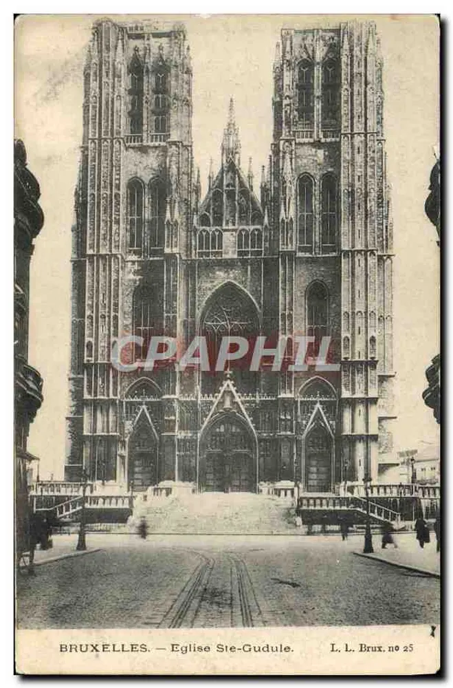 Bruxelas — Igreja de Santa Gudula — L. L. Brux. n° 25 - Frente