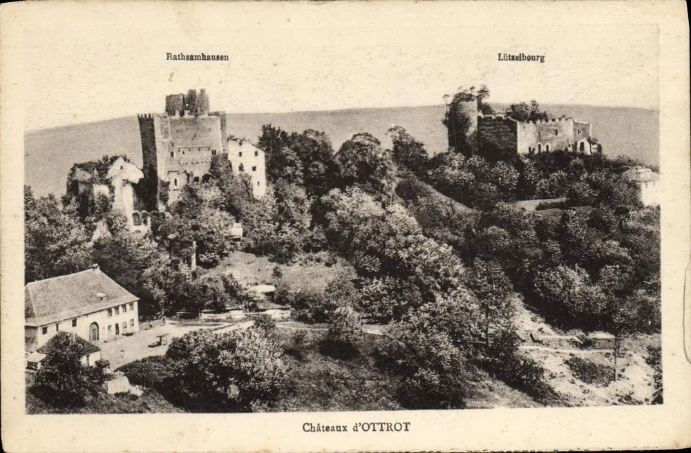 Castelos de OTTROT — Rathsamhausen e Lützelbourg — editor Ch. BERSERET, Strasbourg - Frente