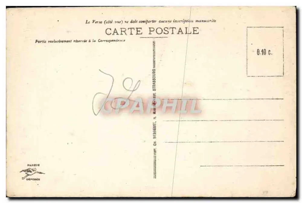 Castelos de OTTROT — Rathsamhausen e Lützelbourg — editor Ch. BERSERET, Strasbourg - Verso