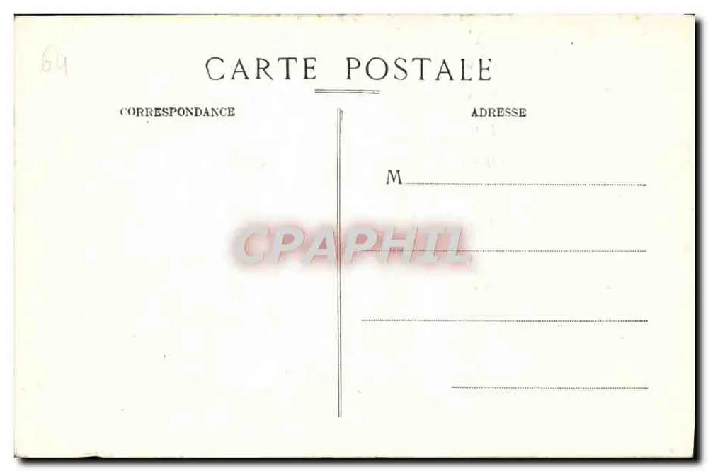 PAU — Vista Geral tirada de Guindalos — Edição Lamanz-Lère - Verso
