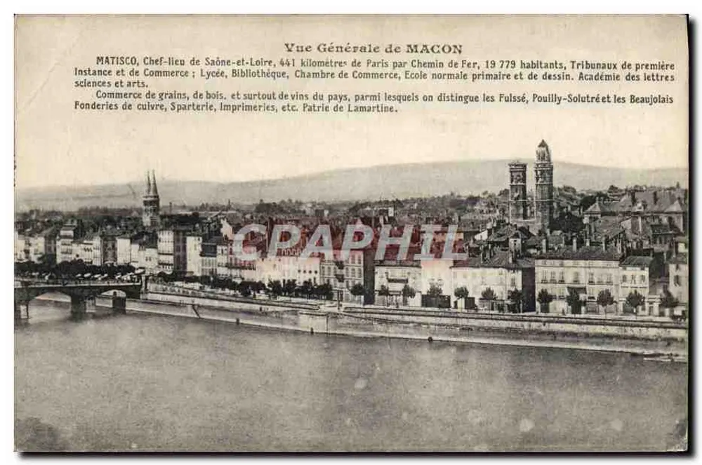 Vista Geral de MACON — MATISCO, sede da Saône-et-Loire — P. Charvet, foto-editora Duvayé - Frente