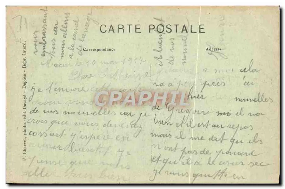 Vista Geral de MACON — MATISCO, sede da Saône-et-Loire — P. Charvet, foto-editora Duvayé - Verso